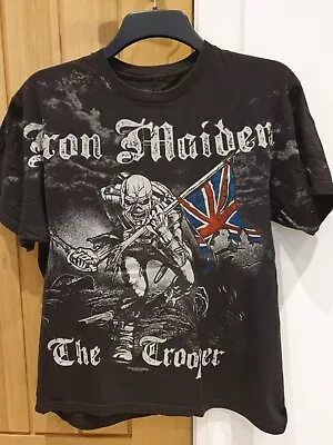 Buy IRON MAIDEN (2007)  The Trooper  All-Over Graphic T-Shirt Medium Black Y2K • 21.99£