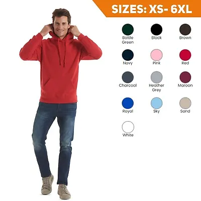 Buy Hoodie Hood Men's Unisex Ladies Uneek Hooded Sweatshirt Casual Top XS To 6XL UX4 • 12.99£