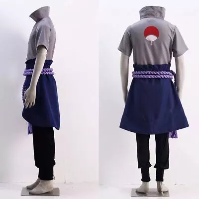 Buy NARUTO Uchiha Sasuke Cosplay Costume Japanese Anime Cos Suit Role Play Clothes • 41.69£