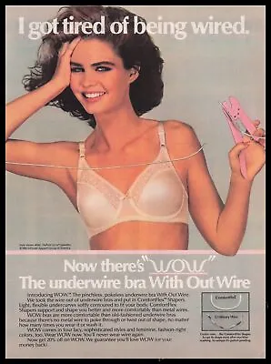 Buy Wow Bra Lingerie 1980s Print Advertisement Ad 1985 Cutting Underwire • 12.54£