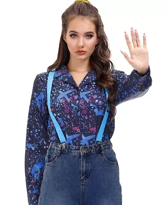 Buy Womens Adults Eleven Blue Ink Shirt Fancy Dress Costume XL UK 18 Stranger Things • 12£