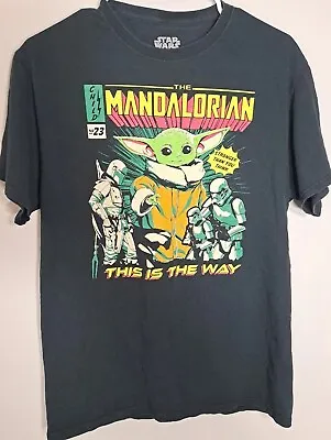 Buy Star Wars The Mandalorian Child Grogu T-Shirt Retro Comic Print Boys Medium M • 7.85£