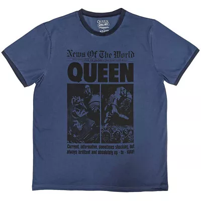 Buy Queen News Of The World Ringer T Shirt • 17.95£
