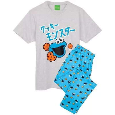 Buy Sesame Street Mens Cookie Monster Pyjama Set NS5786 • 19.79£