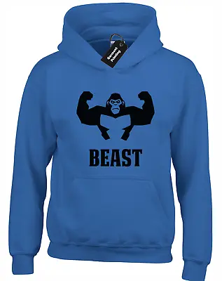 Buy Beast Gorilla Hoody Hoodie Gym Training Top Mode Fitness Bodybuilder Lifting • 16.99£