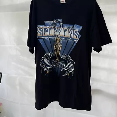 Buy Scorpions T Shirt Black  X Large Band Tee Tour T Shirt XL Lady Scorpion • 27.99£