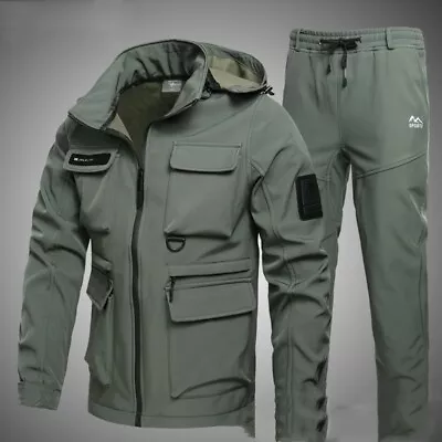 Buy Mens Tactical Combat Waterproof Winter Jacket & Pant Set - Fleece Jacket Top New • 59.99£