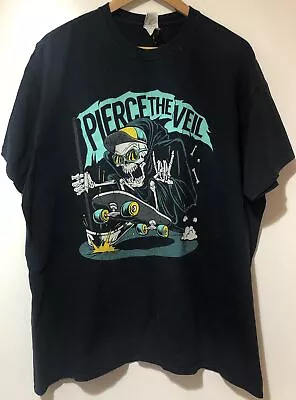 Buy Pierce The Veil T Shirt Mens XL Skateboard Skull California  • 20.54£