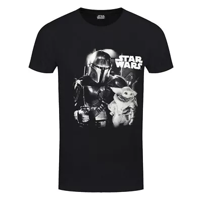Buy The Mandalorian T-Shirt Fett The Child Baby Yoda BW Photo Official Star Wars New • 9.71£