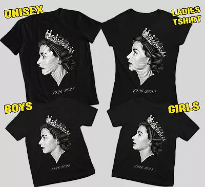 Buy Elizabeth Crown Her Majesty 1926-2023 Unisex Oversized T Shirts Boys T Shirts • 7.59£