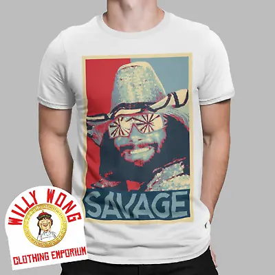 Buy Macho Man Randy Savage T-shirt Wrestling Hero 80s 90s Ww F Icon Classic Retro  • 6.99£
