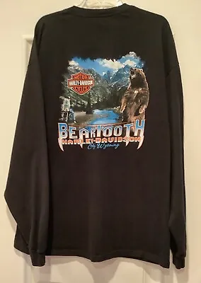 Buy Harley Davidson T-shirt Size 2XL Black Beartooth Cody Wyoming Bear READ • 21.23£