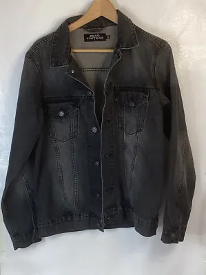 Buy Dead VintageBlack Mens Denim Jacket Size Medium • 30£