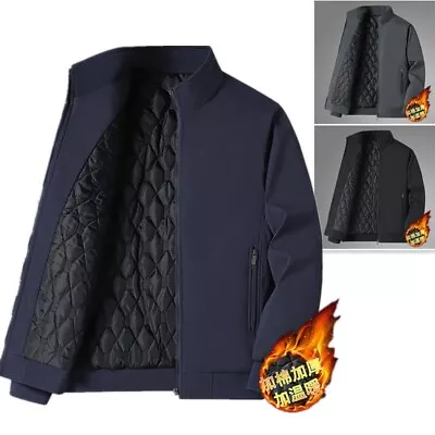 Buy Winter Men Thicken Warm Coat Slim Fit Padded Jacket Casual Outwear Plus • 35.40£