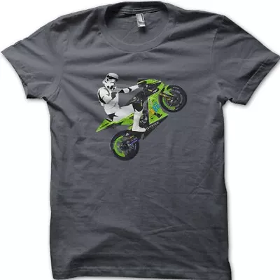 Buy Biker Stormtrooper Superbike Motorcycle Star Wars Cotton T-shirt 8972 • 13.95£