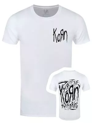 Buy Korn T-shirt Scratched Type Men's White • 16.99£