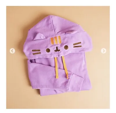 Buy NEW✨Pusheen Cat Box Fall 2019 Exclusive Purple Bat Hoodie Size L • 66.14£