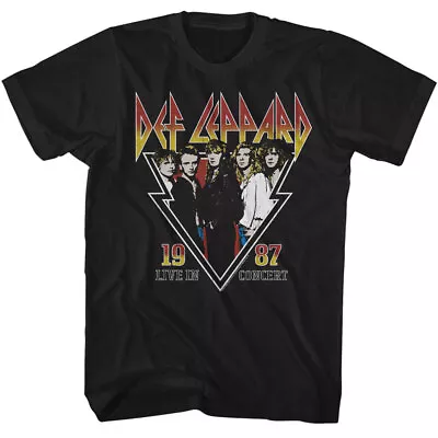 Buy Def Leppard Logo 1987 Live In Concert Men's T Shirt Rock Band Music Merch • 50.59£