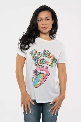 Buy The Rolling Stones Multicolour Tongue Boyfriend Fit T Shirt • 14.93£