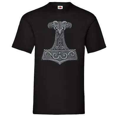 Buy Mjolnir Thor's Hammer Viking Symbol T-Shirt Birthday Gift • 14.99£