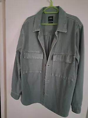 Buy Zara Denim Over Shirt Jacket Size XL -Relaxed Fit • 24.99£
