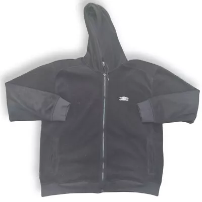 Buy Umbro Men's Black Full Zip Up Fleece Jacket Hoodie Vintage Size XL Vgc • 13.50£