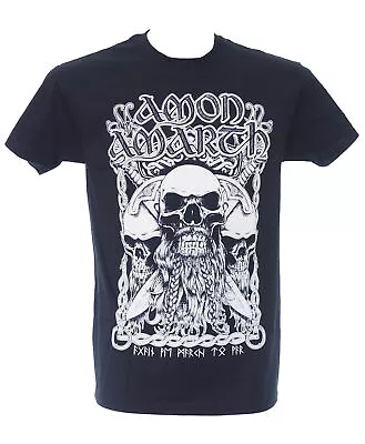 Buy Officially Licensed Amon Amarth Bearded Skull Mens Black T Shirt Classic Tee • 19.95£