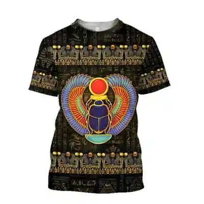 Buy New Unisex T Shirts Digital 3D Printed Ancient Egyptian Symbol Scarab • 19.99£