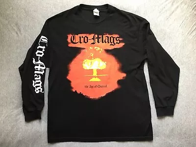 Buy Vtg Cro-mags Age Of Quarrel Long Sleeve Shirt Bad Brains Black Flag Punk Og Rare • 49.86£