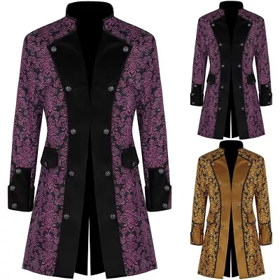 Buy Warm And Comfortable Vintage Steampunk Coat Men's Renaissance Costume Jacket • 45.05£