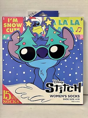 Buy New Disney Stitch Christmas Women's Socks Box Set • 19.27£