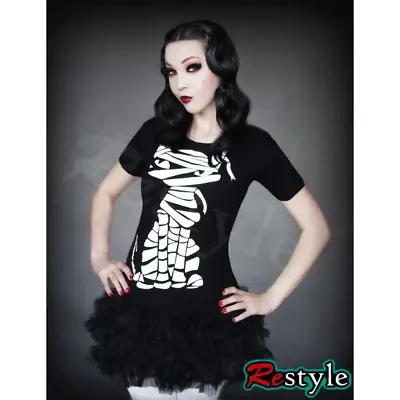 Buy Restyle Mummy Cat Top Womens Alternative Gothic Horror Clothing Tattoo • 15.15£