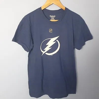 Buy Reebok Tampa Bay Lightning T-Shirt Mens Small Blue NHL Hockey USA Coburn 55 • 11.99£