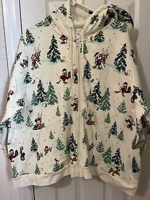 Buy NEW Disney Parks Mickey Mouse & Friends Holiday Trees 2022 Zip Up Hoodie 2X NWT • 46.41£
