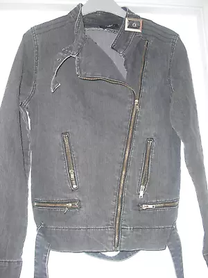 Buy Grey Denim Jacket By E-vie. Size 14. • 8.99£