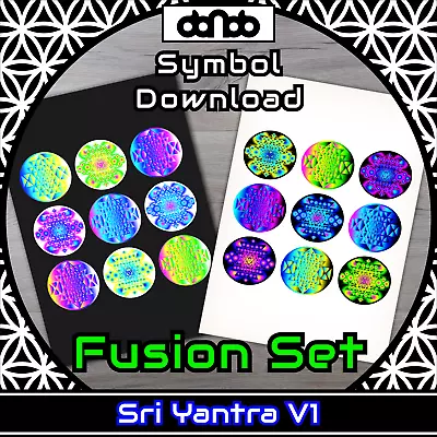 Buy Sri Yantra V1 Fusion Set - Symbol - SVG PNG JPG PDF PSD AI EPS [2D Download] • 3.61£