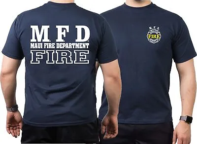 Buy Navy, Maui Fire Dept. T-Shirt(Hawaii) (White + Yellow) • 29.36£