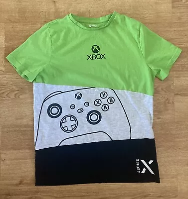 Buy Boys Xbox Green & Black T-shirt Age 13-14 • 1.95£