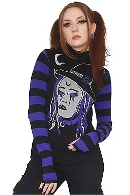 Buy Banned Apparel Laetitia's Covenstead Striped Jumper • 39.95£