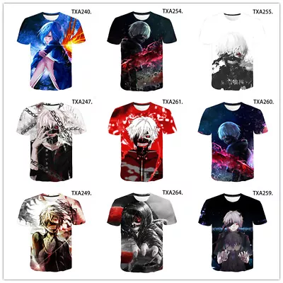 Buy Tokyo Ghoul Digital Print T Shirt Short Sleeve Tee Tshirts Summer Top For Adult • 14.64£