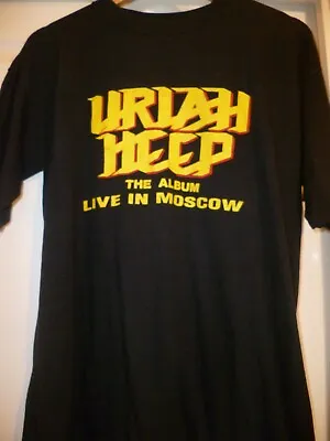 Buy Vintage Uriah Heep 'live In Moscow'concert T-shirts L/xl Red Sz 40 & Black Sz 44 • 75£