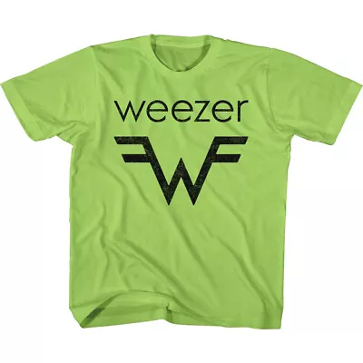 Buy Weezer W Logo Green Kids T Shirt Hero =W= Alternative Rock Merch Child Boy Lime • 19.29£