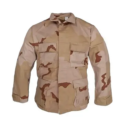 Buy Original US BDU Jacket Twill Coat Long Sleeve Shirt 3 Desert Camo Large • 29.90£