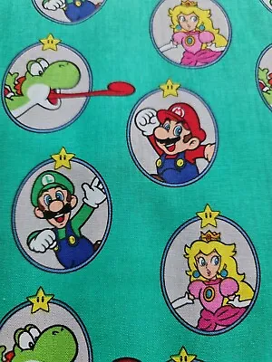 Buy Nintendo Super Mario Bros 100% Cotton Fabric  • 7.99£