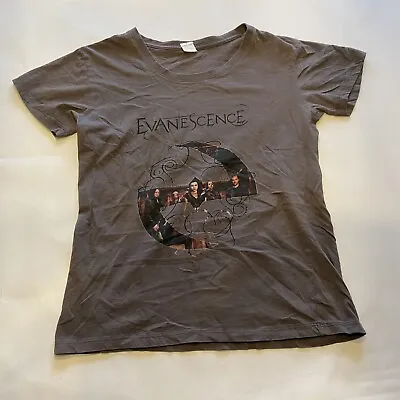 Buy Evanescence Band Women’s Gray Graphic Concert T Shirt Sz S • 28.45£