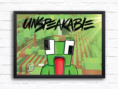 Buy Unspeakable Art Print Poster A4 A3 Gift Merch Minecraft Roblox Youtuber Gamer • 4.99£