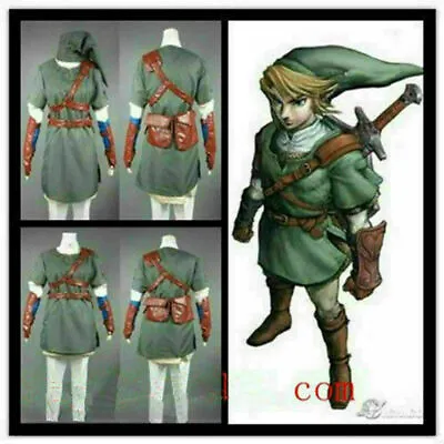 Buy Anime The Legend Of Zelda Twilight Princess Link Suit Cosplay Costume • 62.40£