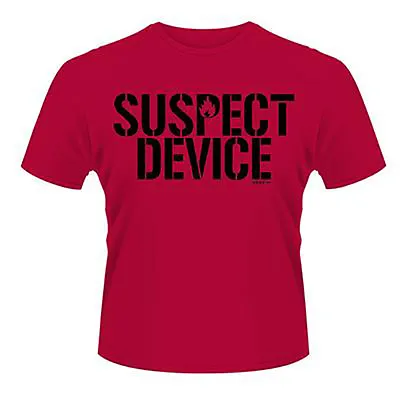 Buy Stiff Little Fingers (SLF) Suspect Device RED T Shirt - Official Band Merch  • 15.99£