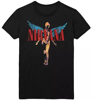 Buy Nirvana Angelic Black T-Shirt Plus Sizing NEW OFFICIAL • 15.19£