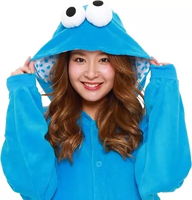 Buy Adult Cookie Monster Fleece Cartoon Sleepwear Pajamas Unisex LARGE NEW • 53.03£